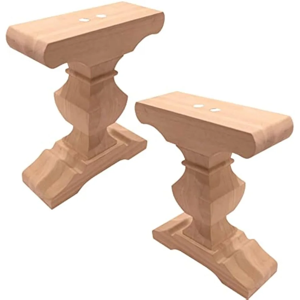 

Baron Hardwood Trestle Bench Bases (Set of 2 Bases), Furniture Pedestals for DIY Farmhouse Bench Designs, Unfinished