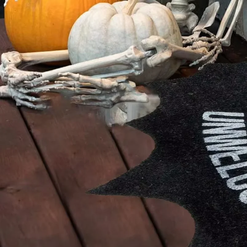 80x40 سنتيمتر الخفافيش البساط Unwelcome القوطية غرفة السجاد هالوين مهرجان الزخرفية حصيرة لغرفة النوم غرفة المعيشة المطبخ شرفة