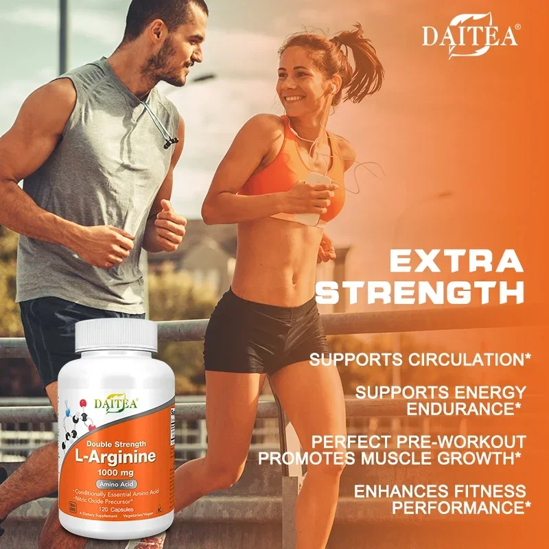 Daitea L-Arginine Promotes Muscle Growth Enhances Fitness Performance Hormone Stimulation Supports Energy Endurance