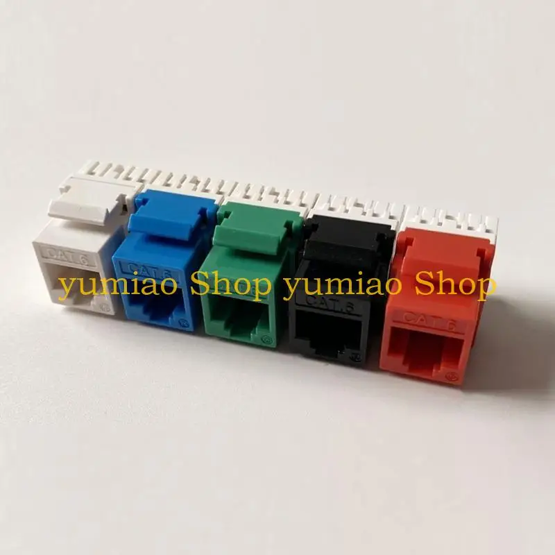 587B CAT6 RJ45 Keystone Female Coupler Insert Connector Socket Adapter Port for Wall Plate Outlet Panel White