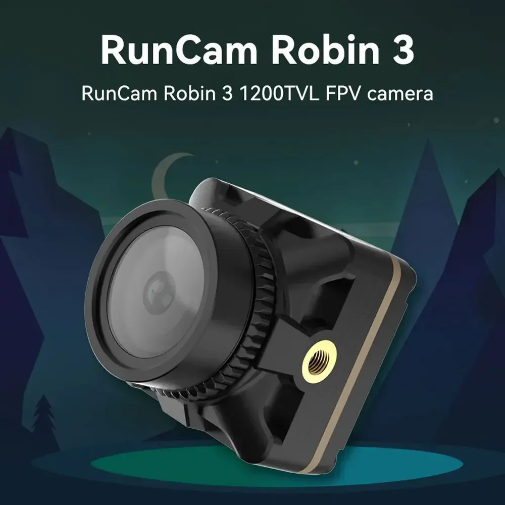 RunCam Robin 3 1200TVL 카메라 DC 5-23V 화면 비율 4:3 5.3g 19*19*19mm RC FPV 레이싱 드론 쿼드콥터 모델 액세서리