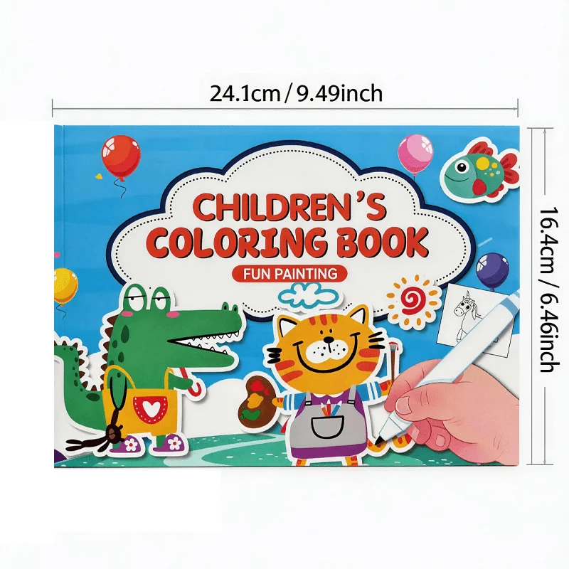 Children's Colored Pen Drawing Book, Fun Coloring Book, Graffiti Coloring Book, 32 Page Cartoon Animal Drawing Book