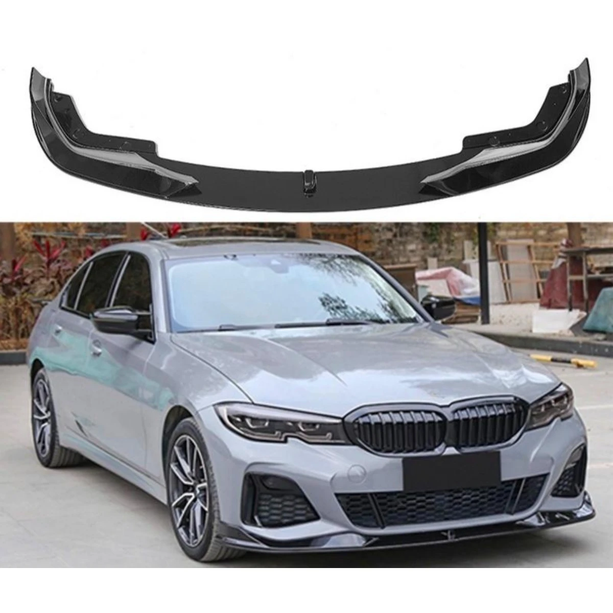 For BMW 3 Series G20 G28 Sport 2020-2022 Car Front Bumper Spoiler Lip Diffuser Modification Part Bumper Protector Accessories