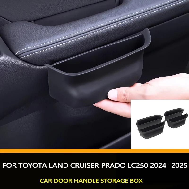 

Ящик для хранения дверных ручек автомобиля, подходящий для Toyota Land Cruiser Prado LC250 24-25, высококачественный модифицированный силиконовый ящик для хранения дверей автомобиля