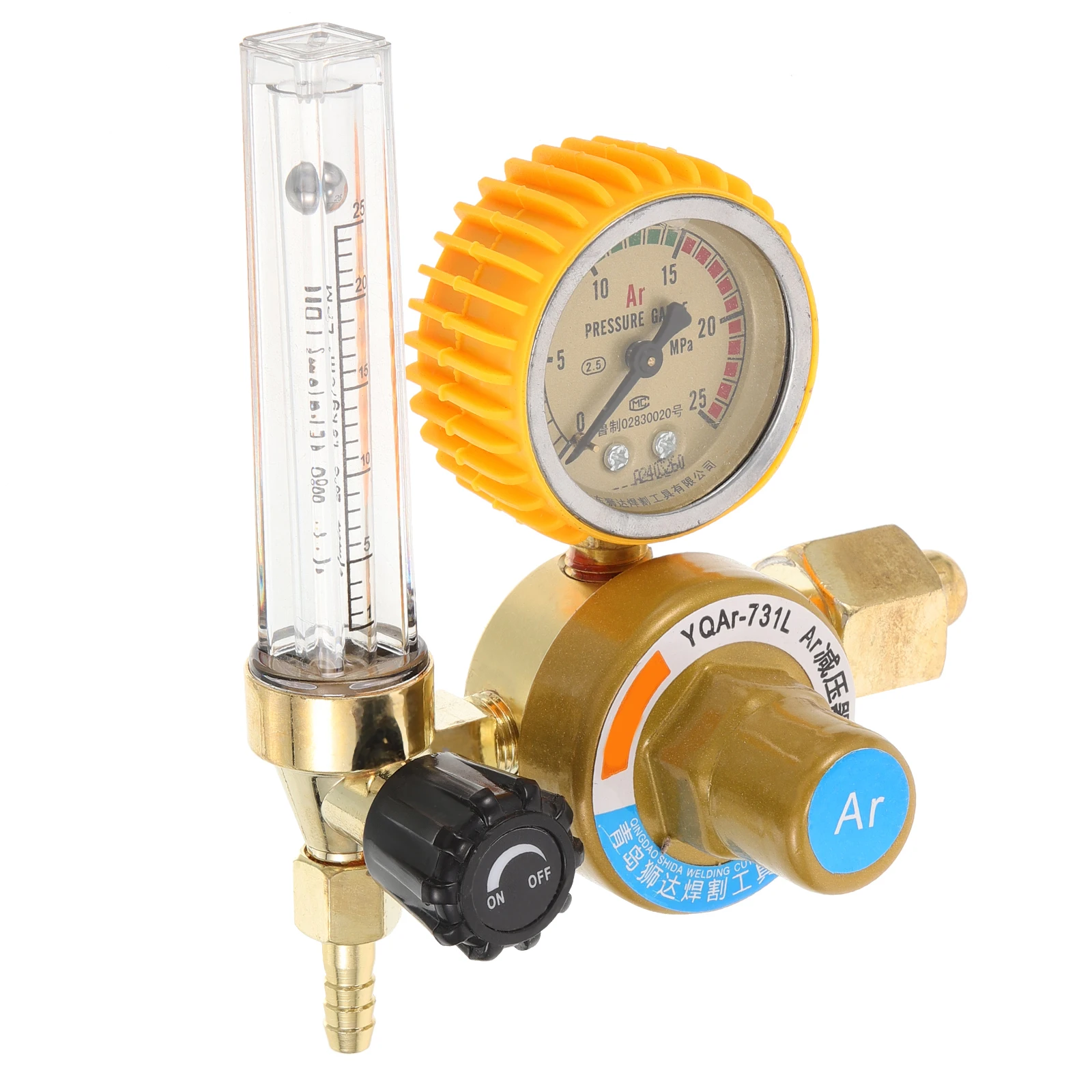 

Argon Gas Regulator With Flow Indicator Pressure Gauge For Welding Accessories Gas Meter Welding Equipment