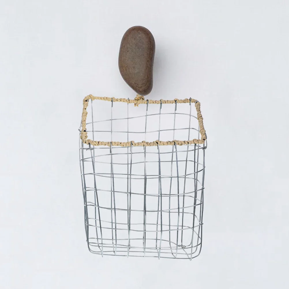 

Multi-Functional Iron Wire Storage Basket Wall Organizer Hanging Baskets for Kitchen Pantry Bread Fruit Vegetable Storage Home