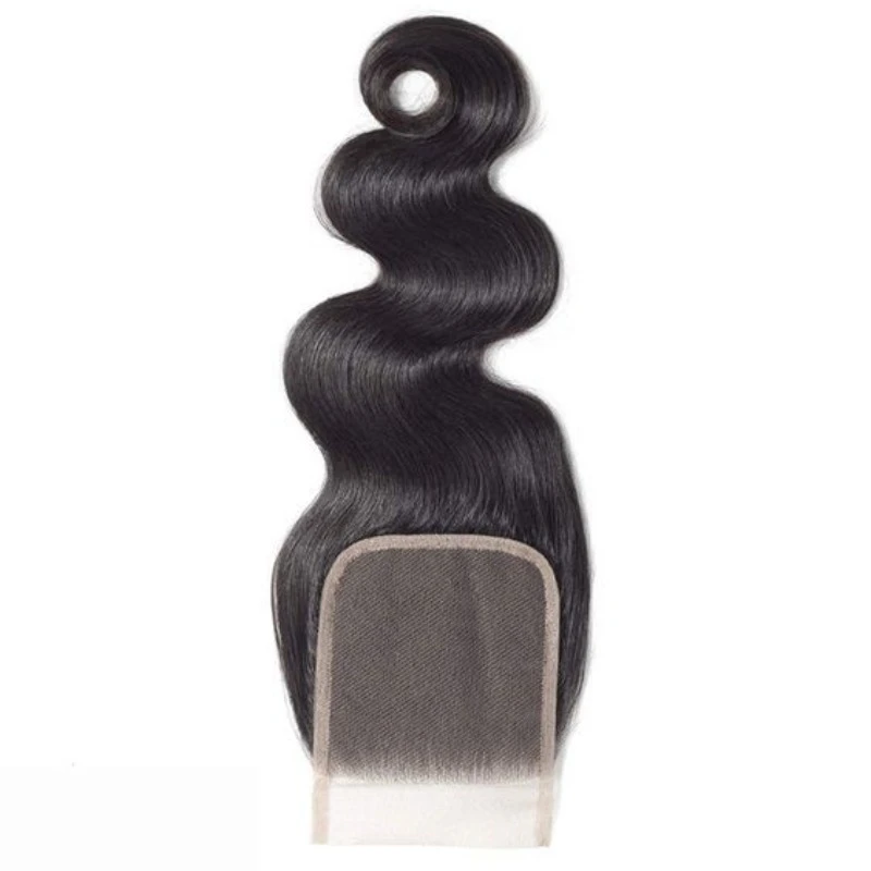 4x4 Lace Closure Body Wave Echthaar Natürliche Farbe Vorgezupftes Babyhaar Schweizer Lace Closure Für Schwarze Frauen Tägliche Perückenherstellung – Detail 6