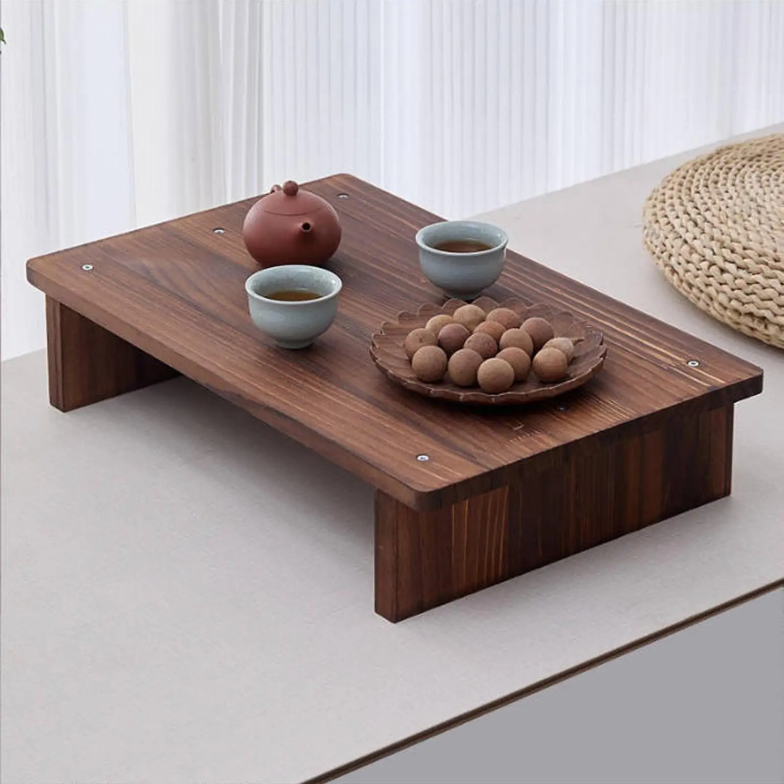 Japanese Floor Table Low Coffee Table Portable Anti Saving Wood Altar Tatami image 6
