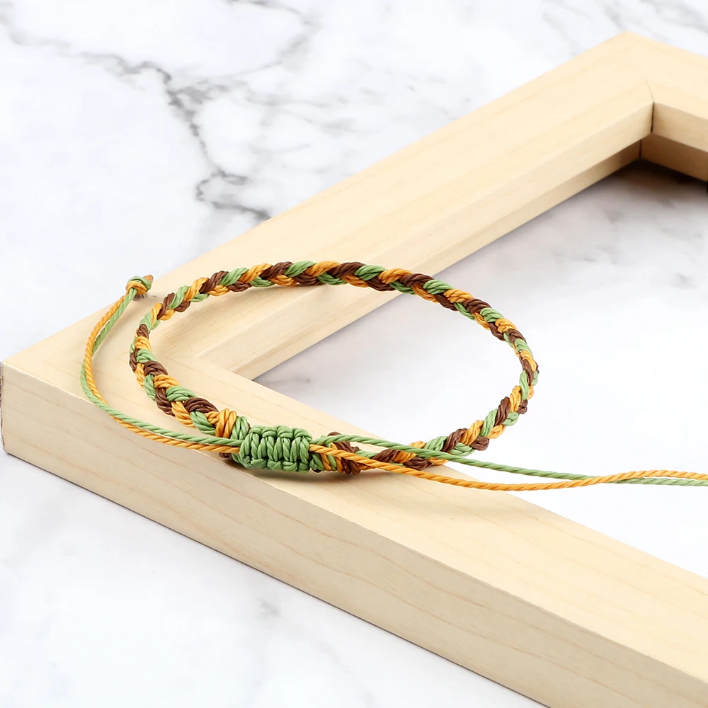 Multi Farbe Wasserdichte Wachs Faden Geflochtene Armbänder Für Frauen Männer Tibetischen Buddha Glück Armband Paar Armreif Freundschaft Schmuck – Detail 4