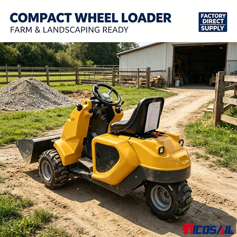 Custom Compact Mini Wheel Loader for Farm Garden Construction Material Handling Dealer Supply view 2