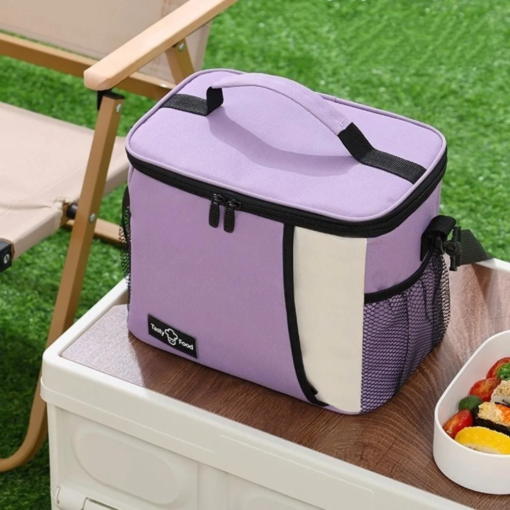 Large Capacity Picnic Bag Thickened Leakproof Insulated Lunch Bag Anti Fouling Interior with Adjustable Shoulder Strap