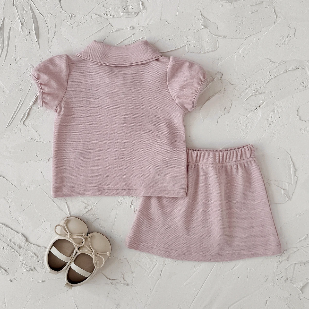 Summer Baby Clothes Girls animal EmbroideryTop Pleated Skirt 2 Pieces Summer New Casual preppy Style Short-Sleeved T-Shirt Outfi
