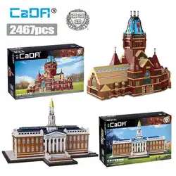 Cada Harvard University City Business School Architecture Building Blocks Friends Harvard Memorial Bricks Toys for Kid Gifts