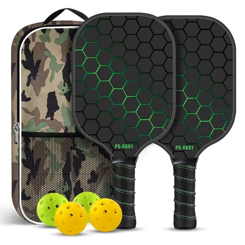 Pickleball Paddle Tennis Rackets Frosted 3K Carbon Fiber Surface PP Honeycomb Core Offensive Paddle Enhanced Control Power Spin