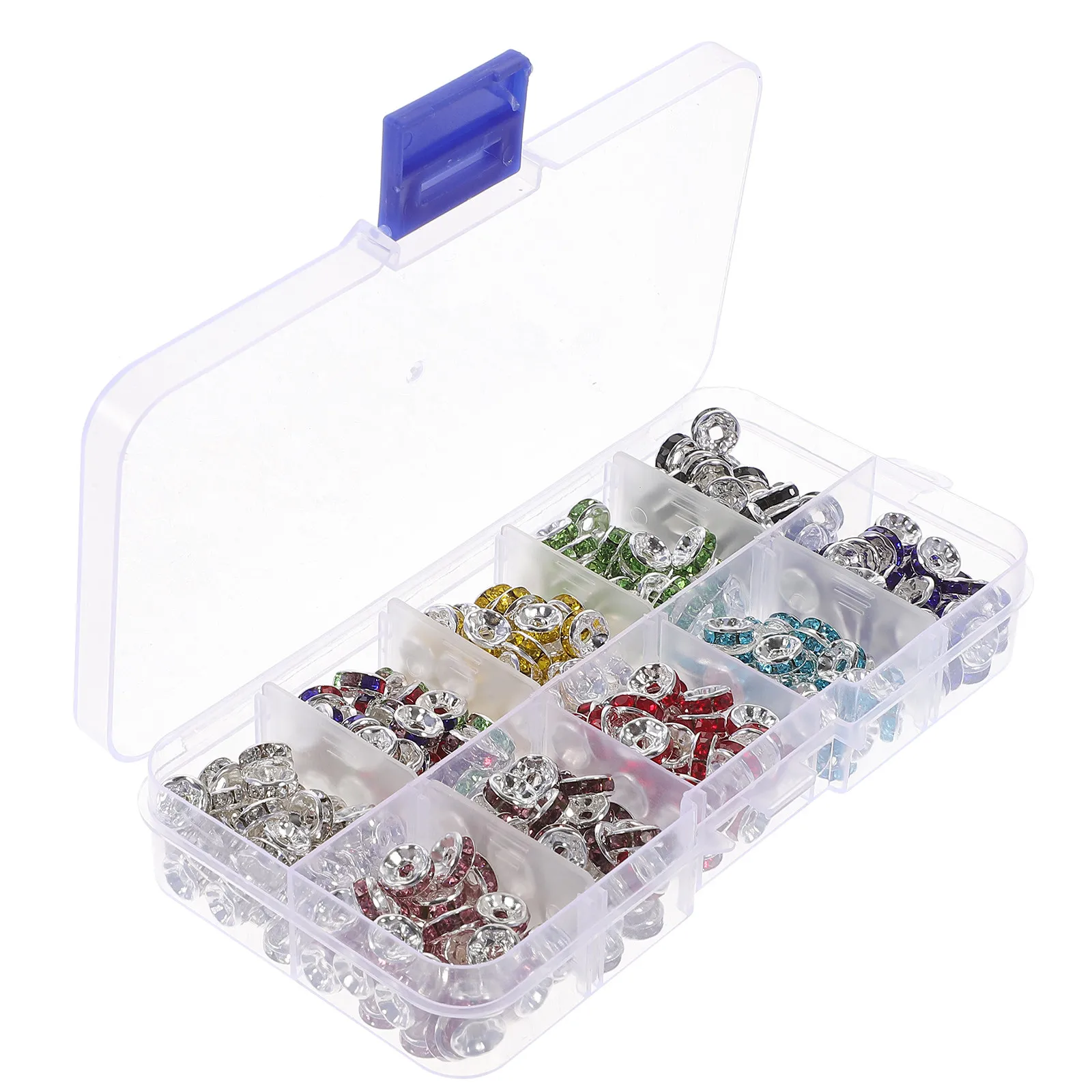 

1 Box Diamond Spacer Beads Rhinestone Inlaid Loose Beads for DIY Jewelry Making Crafts Bracelet Necklace Supplies