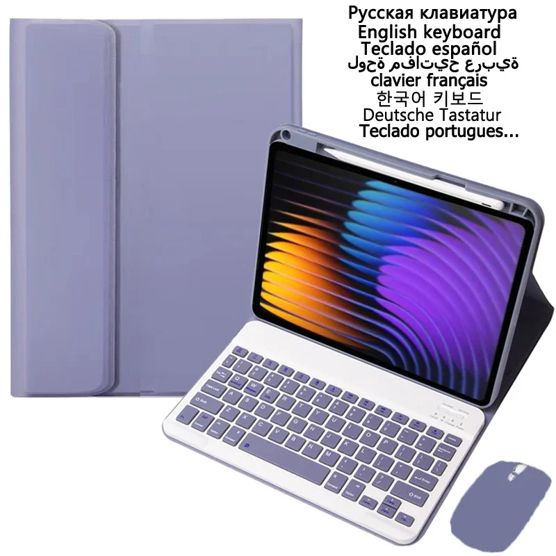 

Keyboard Case with Pencil Slot for Xiaomi Pad 7 Xiaomi Pad 7 Pro 11.2'' Stand Cover Teclado Spanish Portuguese English Keyboard