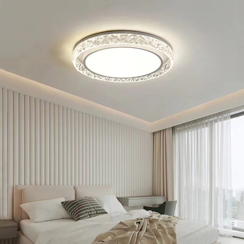 

Modern Minimalist Round Crystal Ceiling Lamp For Living Room Dining Bedroom Led Lights Luxury Decor Ceiling Chandelier Lighting