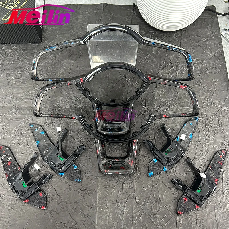 Suitable for Volkswagen Golf 7 MK7 GTI, old R, red GTI, steering wheel accessories carbon fiber steering wheel frame,