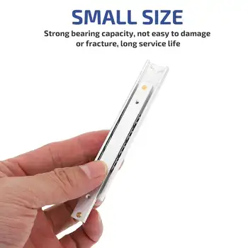 2 ks 16 mm široké mini zásuvkové výsuvy, obousměrné kolejnice, odolné, silné, skříňové, nábytek, prodloužené kolejnice, hardware 10 nejlepší prodej miniaturní výsuvy do zásuvek - №9