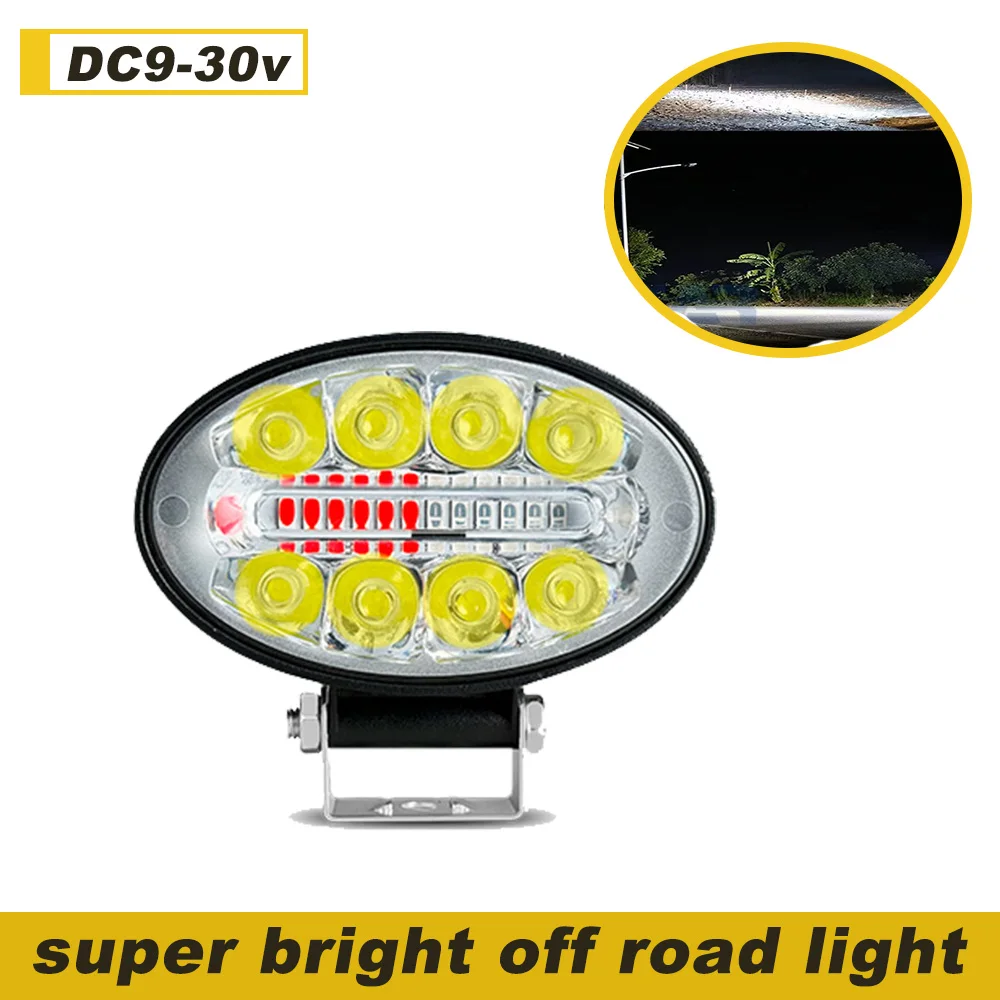 

Dual Color Flashing Work Light Offroad 4X4 Spotlight 12V 24V For Jeep Truck Car Tractor SUV ATV LED Headlights