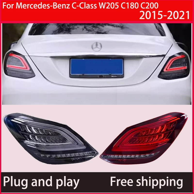 

For Mercedes-Benz C-Class W205 C180 C200 2015-2021 LED taillights Upgrade DRL dynamic signal light brake taillights auto parts