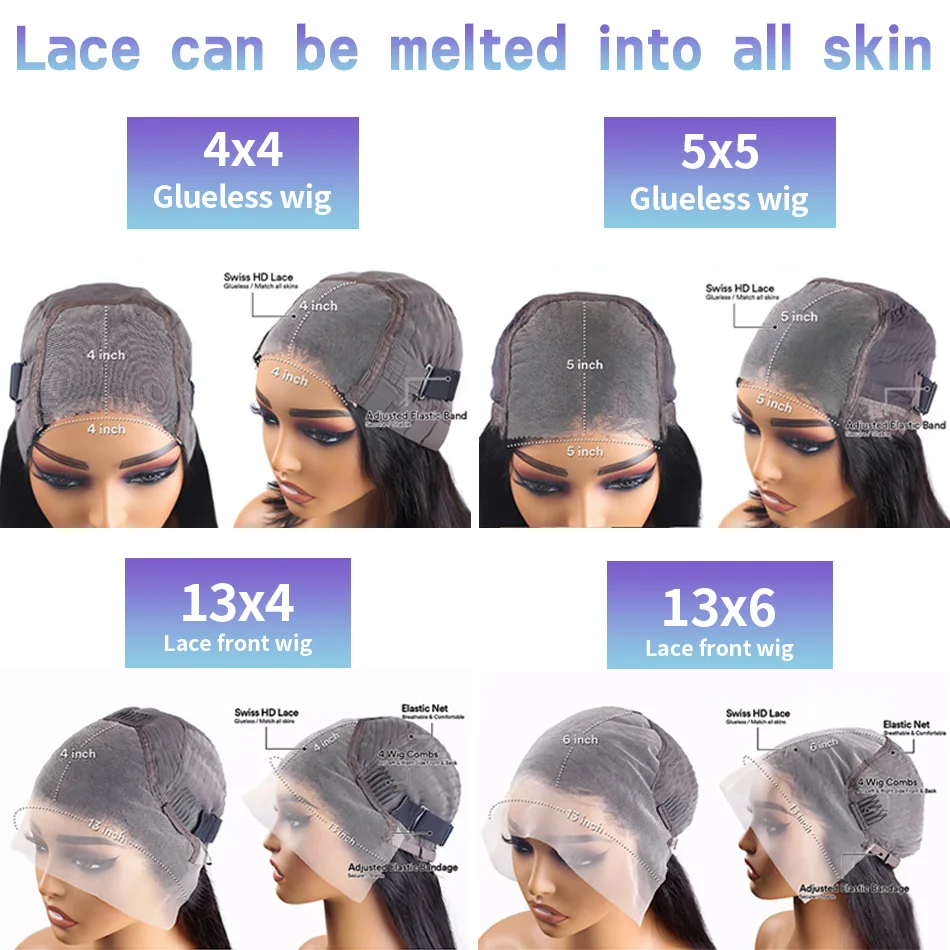 Bone Straight Glueless Wigs Human Hair 13X6 Hd Lace Front Wigs 13X4 Lace Frontal Wig 4x4 5x5 Ready To Wear Brazilian For Women image 6