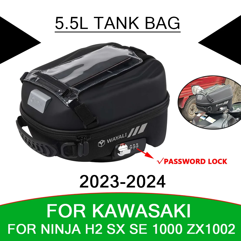 For Kawasaki Ninja H2 SX SE 1000 Ninja1000 ZX1002 2023 2024 Motorcycle Accessories Tank Bag Luggage Navigation Tanklock Bag Part