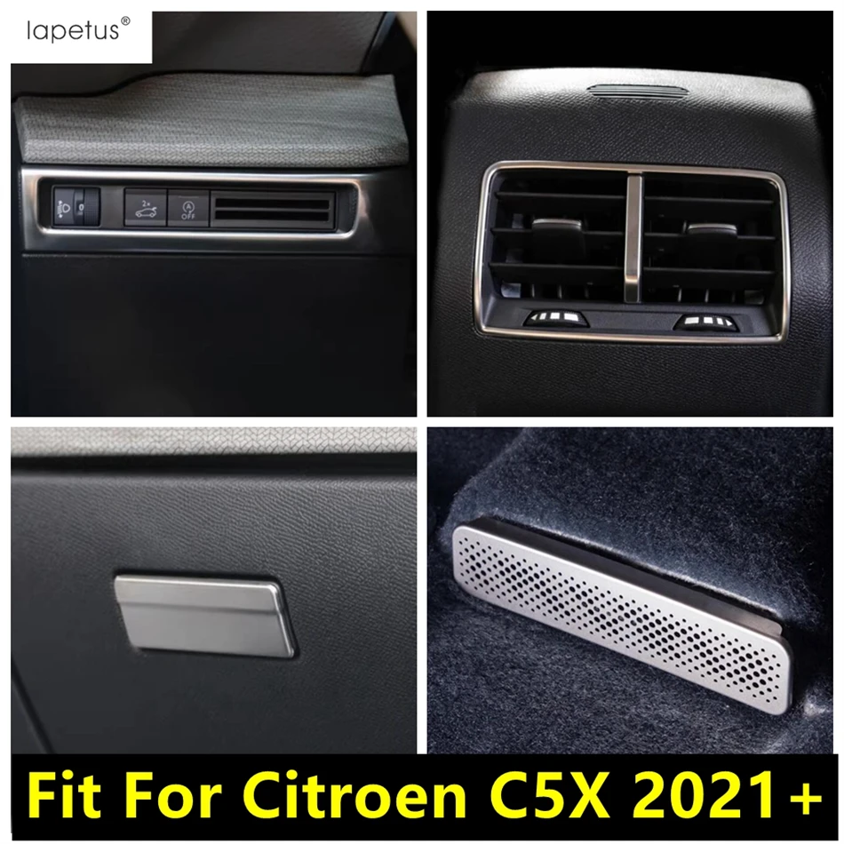 

Car Armrest Box Conditioning AC Vent Outlet / Head Lamp / Seat Floor Air Dust Cover Trim Accessories For Citroen C5X 2021 - 2024