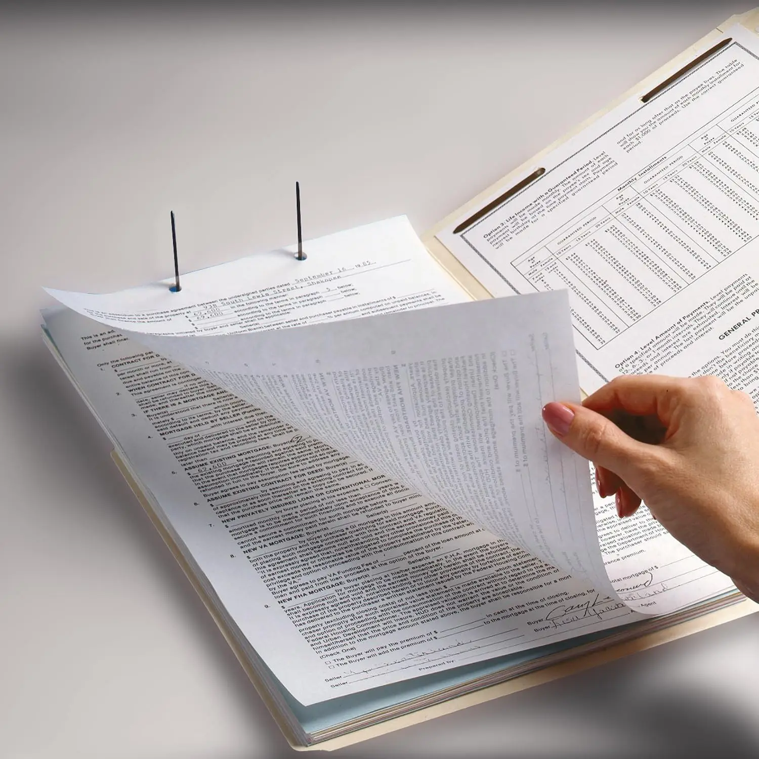 Smead Fastener File Folder, 2 Fasteners, Reinforced 1/3-Cut Tab, Letter Size, Manila, 50 per Box (14537)