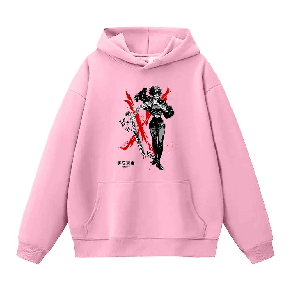 Jujutsu Kaisen Zenin Maki Anime Hoodies Harajuku Casual Men Women Fashion Sweatshirt Long Sleeves Fleece Comfortable Streetwear