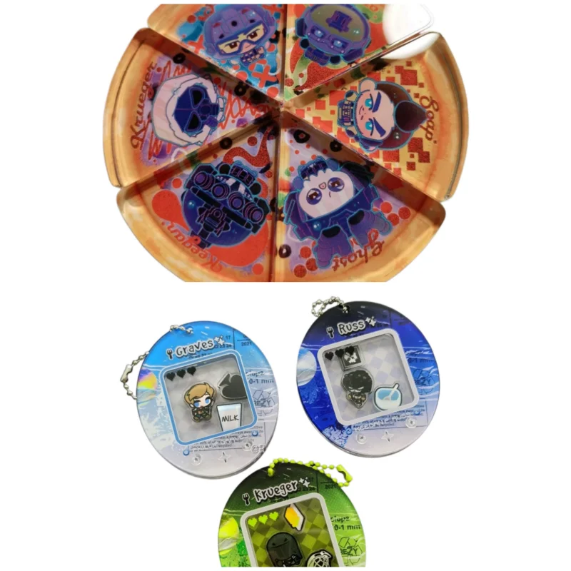 

Call of Duty Pizza Acrylic Charm Shaker Keychain Soap Nikto Zimo Krueger Keegar Chain Gift For Call of Duty Game Fans Collectors