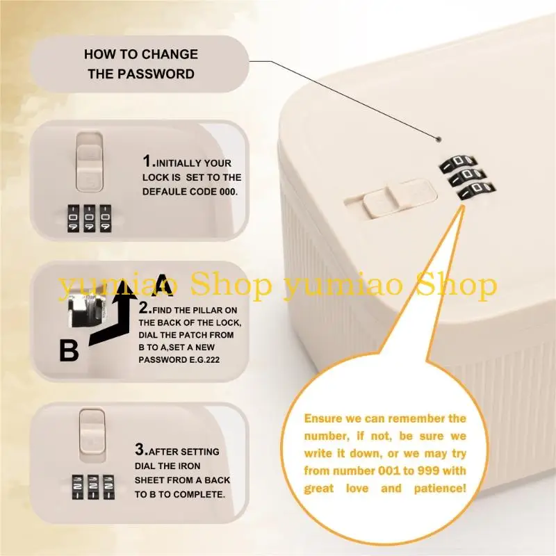 587B Password Lock Storage Case Stackable ABS Storage Container For Valuables Cash