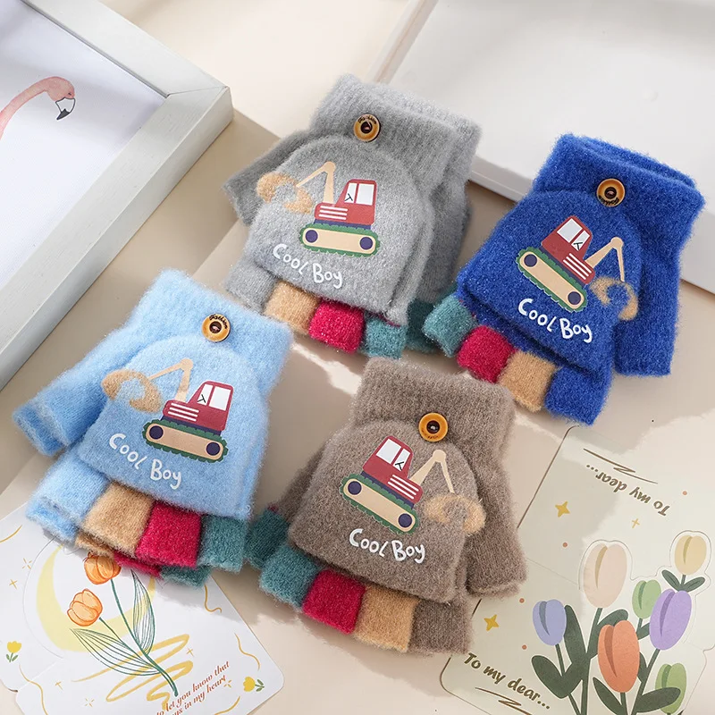 1 Children's Cartoon Warm Gloves for Daily School and Outdoor Play. Rich and Diverse Styles, Soft and Warm Materials