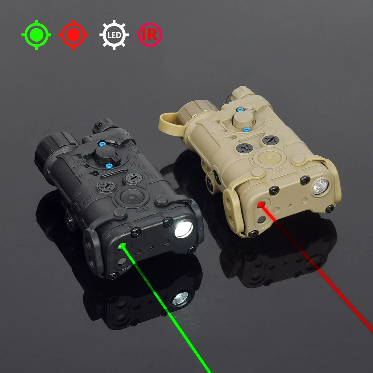 

Tactical NGAL L3 Red Green Laser Sight IR Pointer Strobe LED Flashlight Airsoft PEQ15 Laser Weapon Light Hunting Picatinny Rail