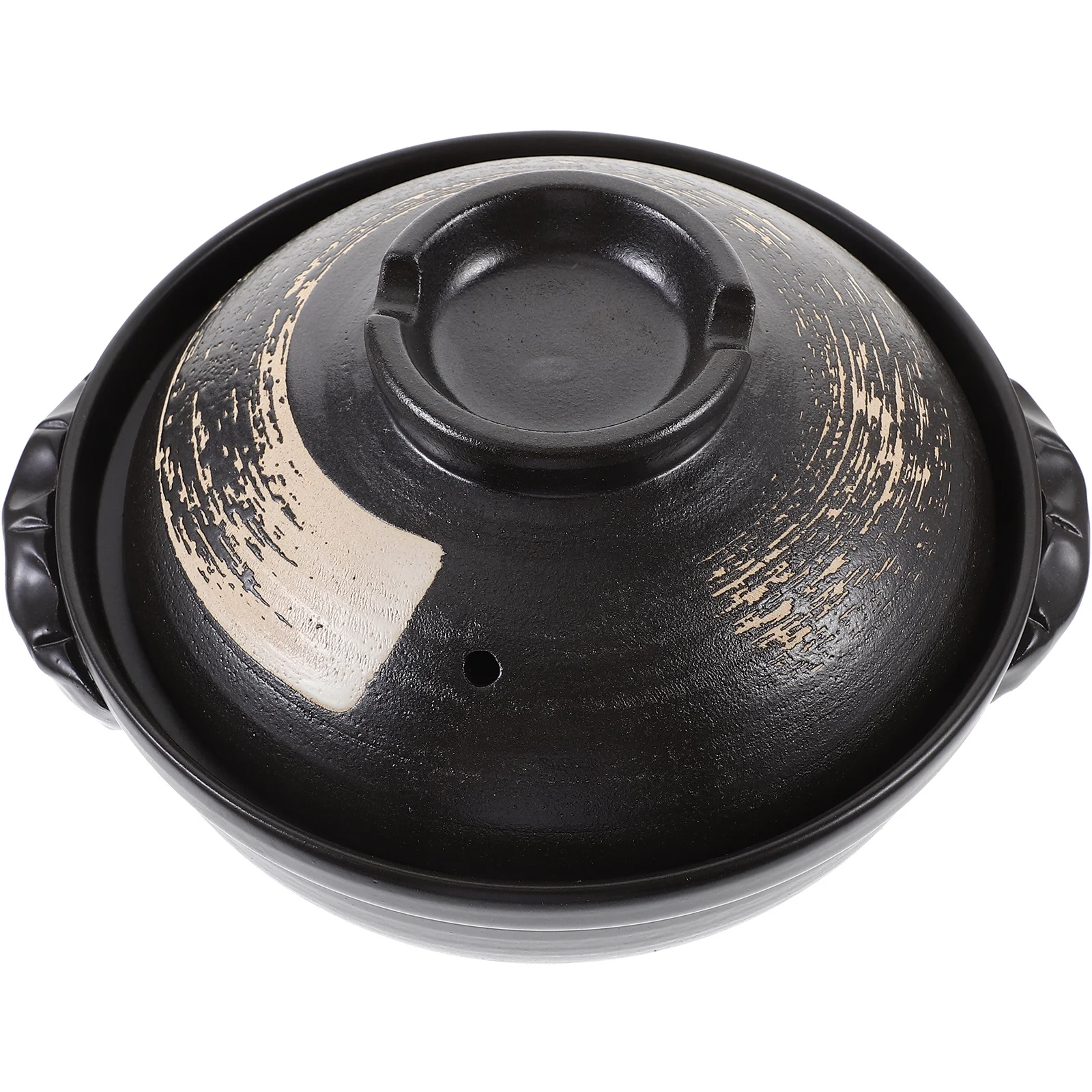 

1 шт., керамическая кастрюля для тушения, высококачественная кастрюля с крышкой, гладкая глазурованная экономия, керамическая посуда для супа для дома