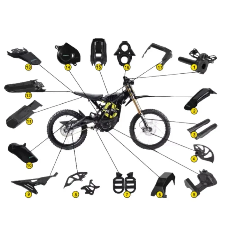 Light Bee X Electric Bike Carbon Fiber Whole Set Spare Parts Fender for Light Bee
