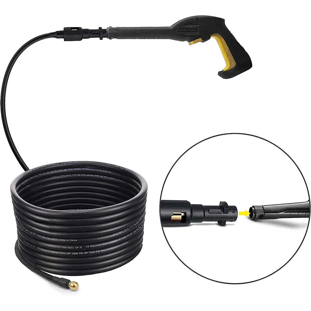 Sewer Drain Water Cleaning Hose Pipe Cleaner Kit with Adapter For Karcher/Parkside/Lavor Pressure Washers nozzle Car Wash Hose