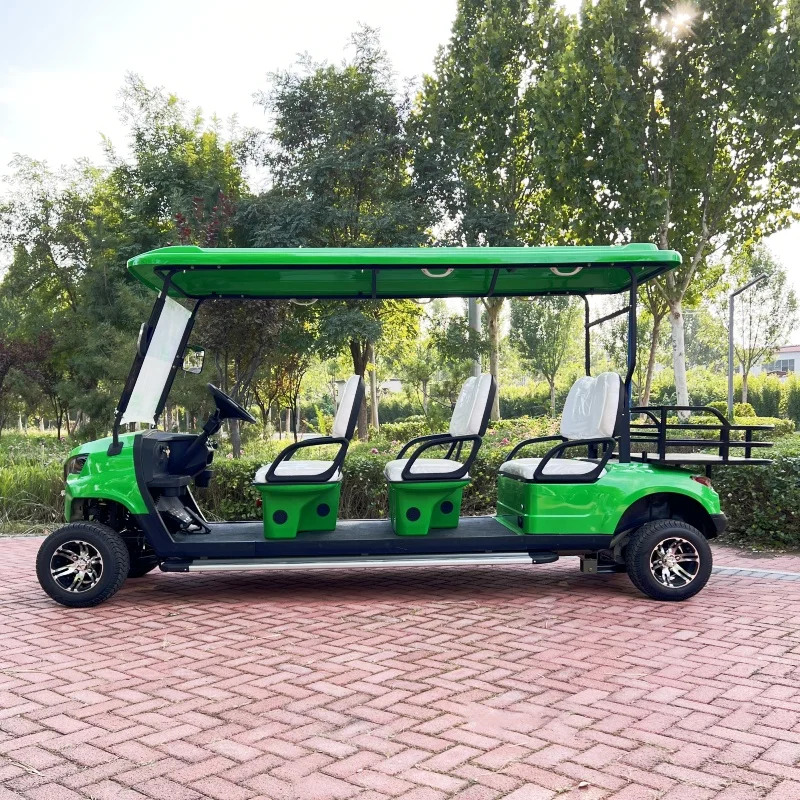 Hot Selling Factory Price 3 Rows 6 Seater Electric Utility Vehicle Club 72V 4 Wheel Off-Road Hunting Golf Cart