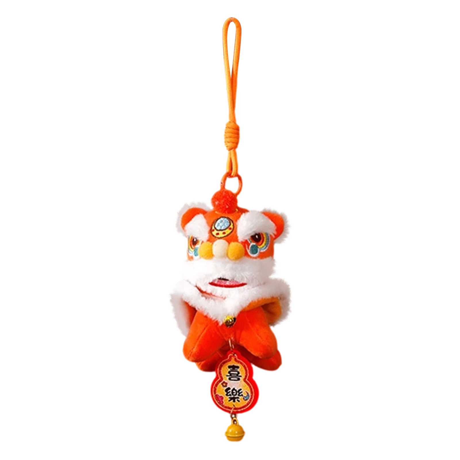 New Year Plush Lion Dance Keychain Chinese Festival Cute Lucky Charm Bag Pendant Holiday Decor Colorful Festive Hanging Ornament view 4