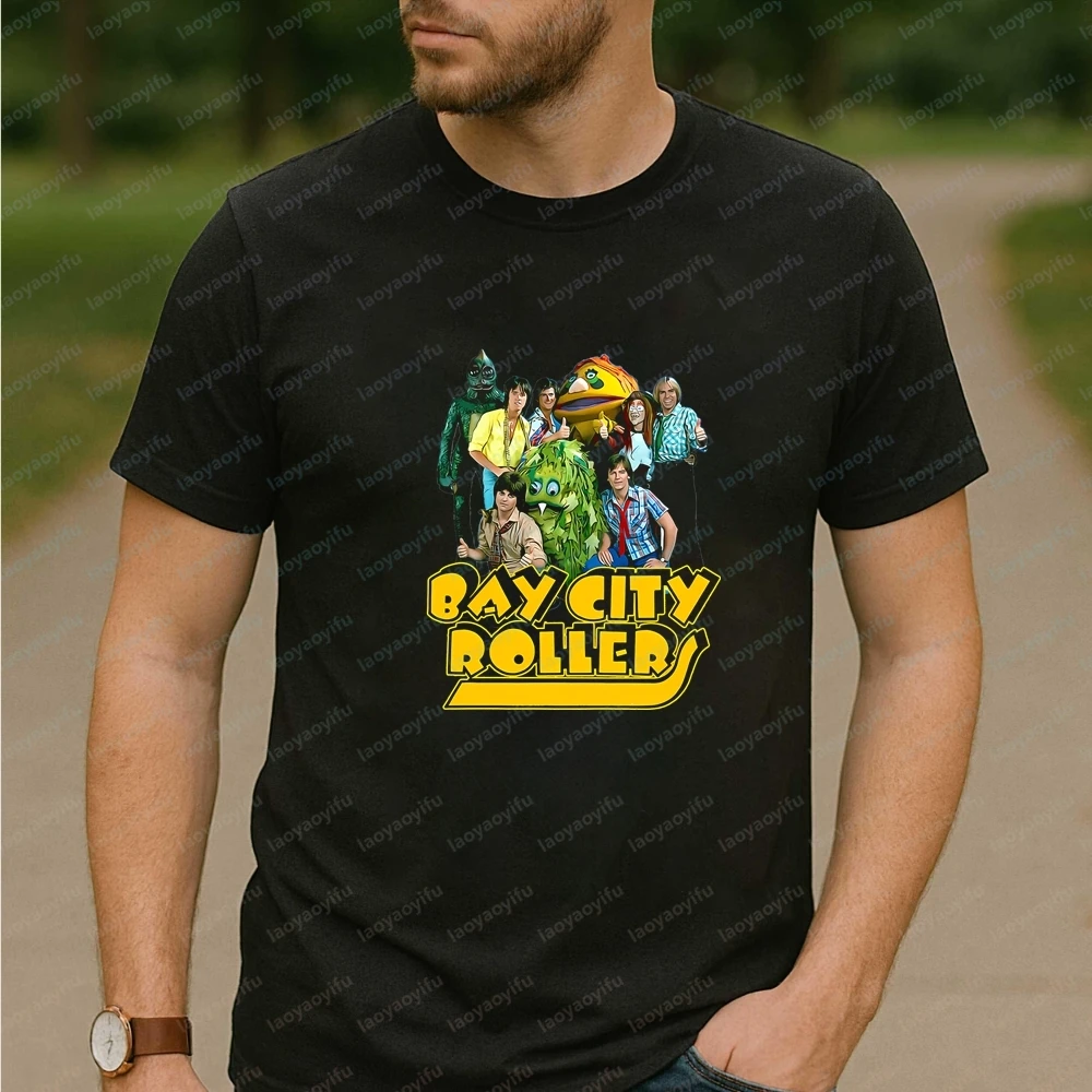 Korean-style Review of Men's Clothing: Bay City Rollers Summer Short-sleeved Men's and Women's Shirts - Comfortable T-shirts