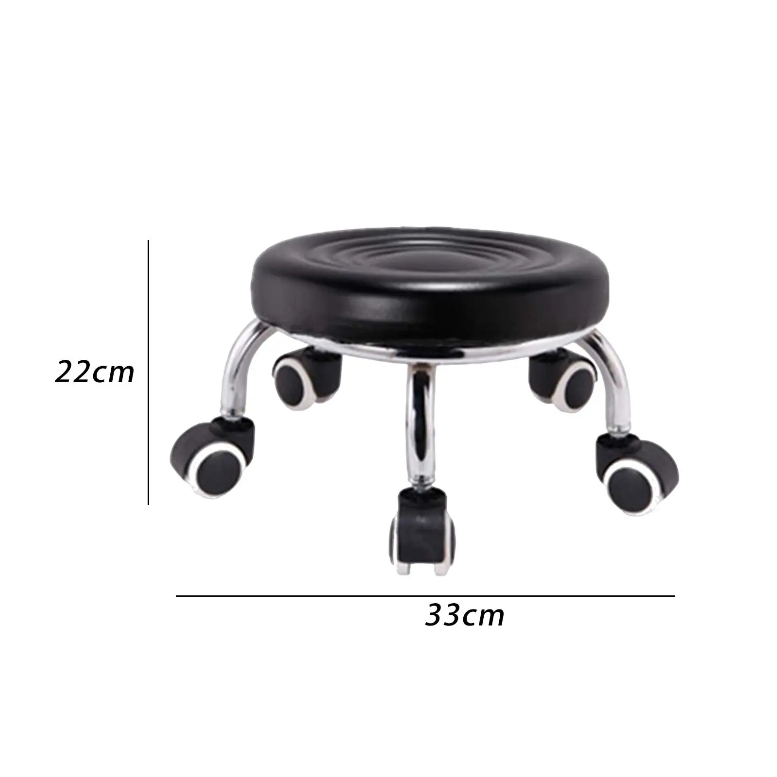 

Low Rolling Seat Beauty Stool Comfortable Lazy Housework Stools Sofa Foot Rest Round Pulley Stool for Barber shop Library