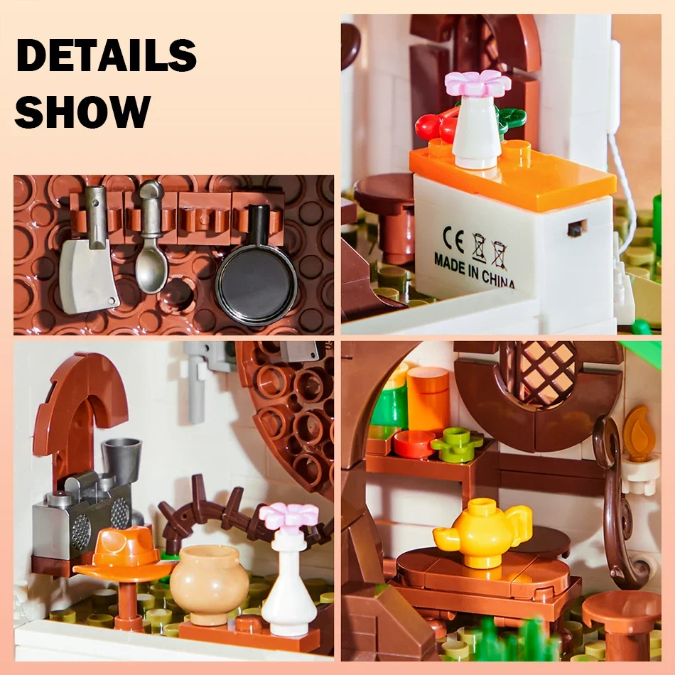 Classic Cabin Architecture MOC Building Blocks Movie Scene 1088pcs Assembled Home Collectible Model Small Bricks Toys DIY Gifts