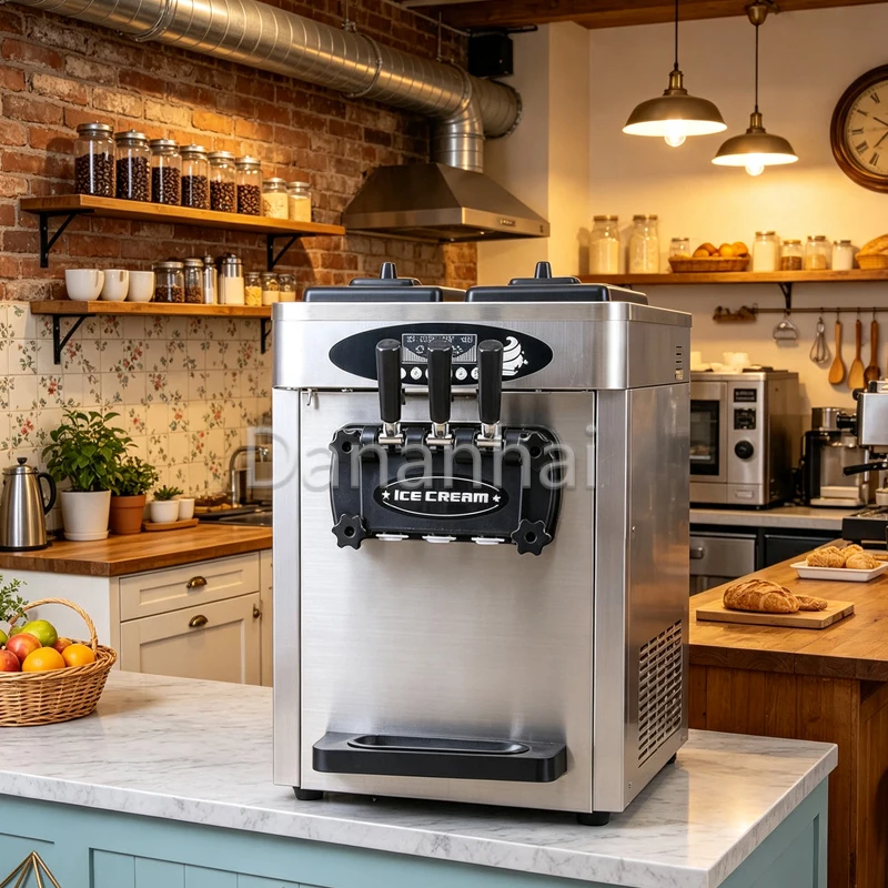 Multifunctional High Quality Three Flavor Ice Cream Frozen Yogurt Machine Commercial Grade Kitchen Appliance