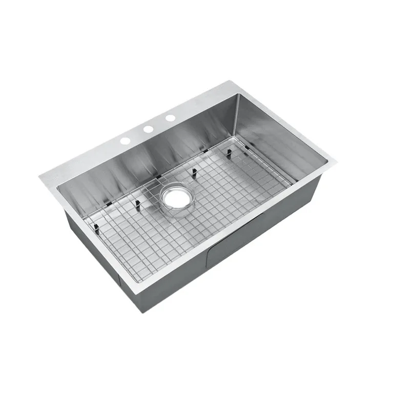 Stainless steel vegetable basin double sink thickened handmade 304 kitchen dishwasher dishwasher vegetable