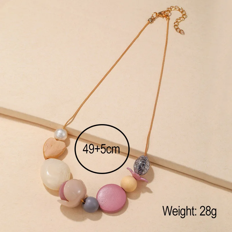 Handmade retro wooden pendant necklace ethnic style bib necklace women's European and American cross-border jewelry wholesale