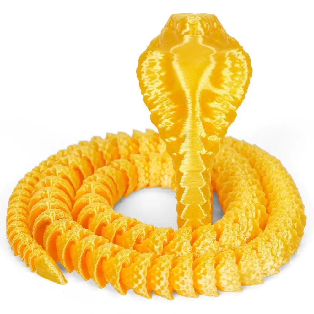 

Realistic 3D Printed Snake Multicolor 30/45/60cm Animal Simulation Model PLA Rotatable 3D Printing Model Desktop Ornament