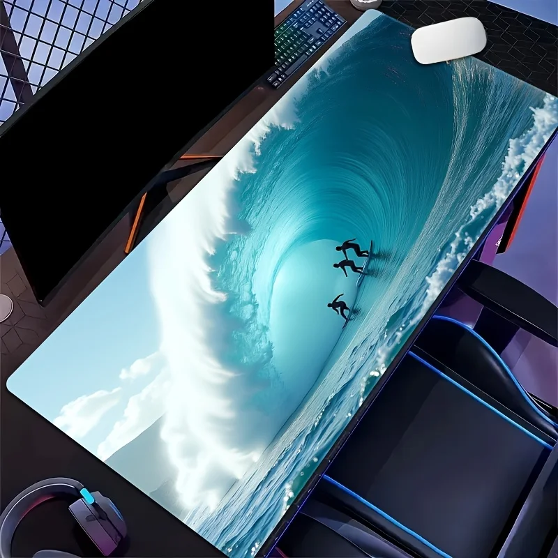 Ocean Surf series HD mouse pad features an extra-large and durable rubber base, making it suitable for both study and office use