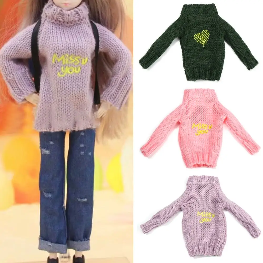 Gift Toys Multicolored Handmade Dressing Clothes Mini Knitted Sweater Fur Coat Tops Casual Dress