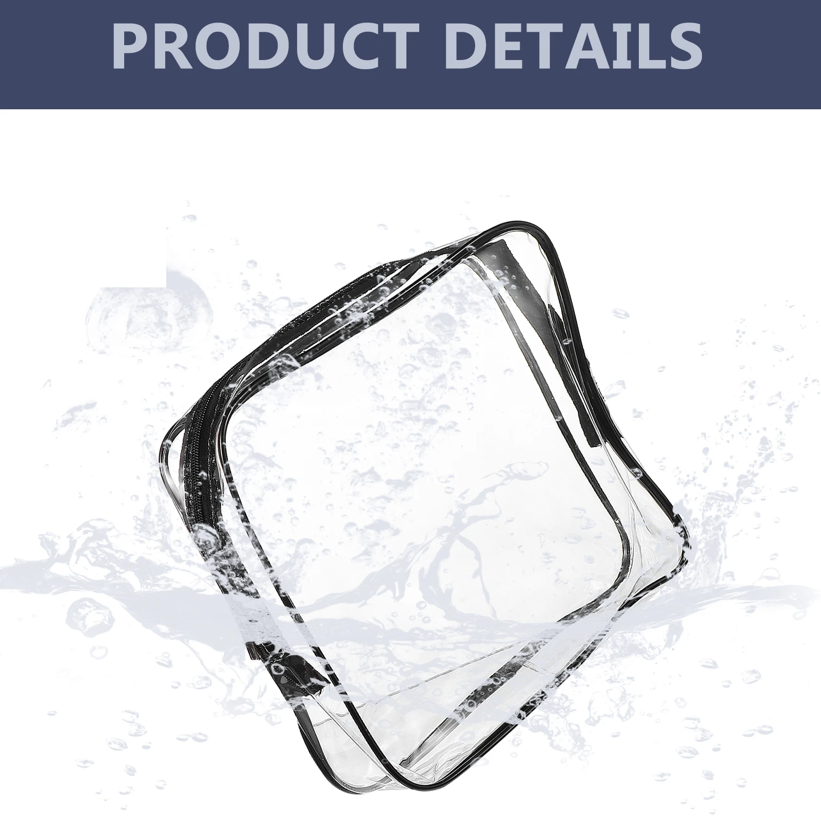 Clear PVC Bags Waterproof Toiletry Bag Women Travel Makeup Organizer Reusable Storage Pouch Female Zipper Container