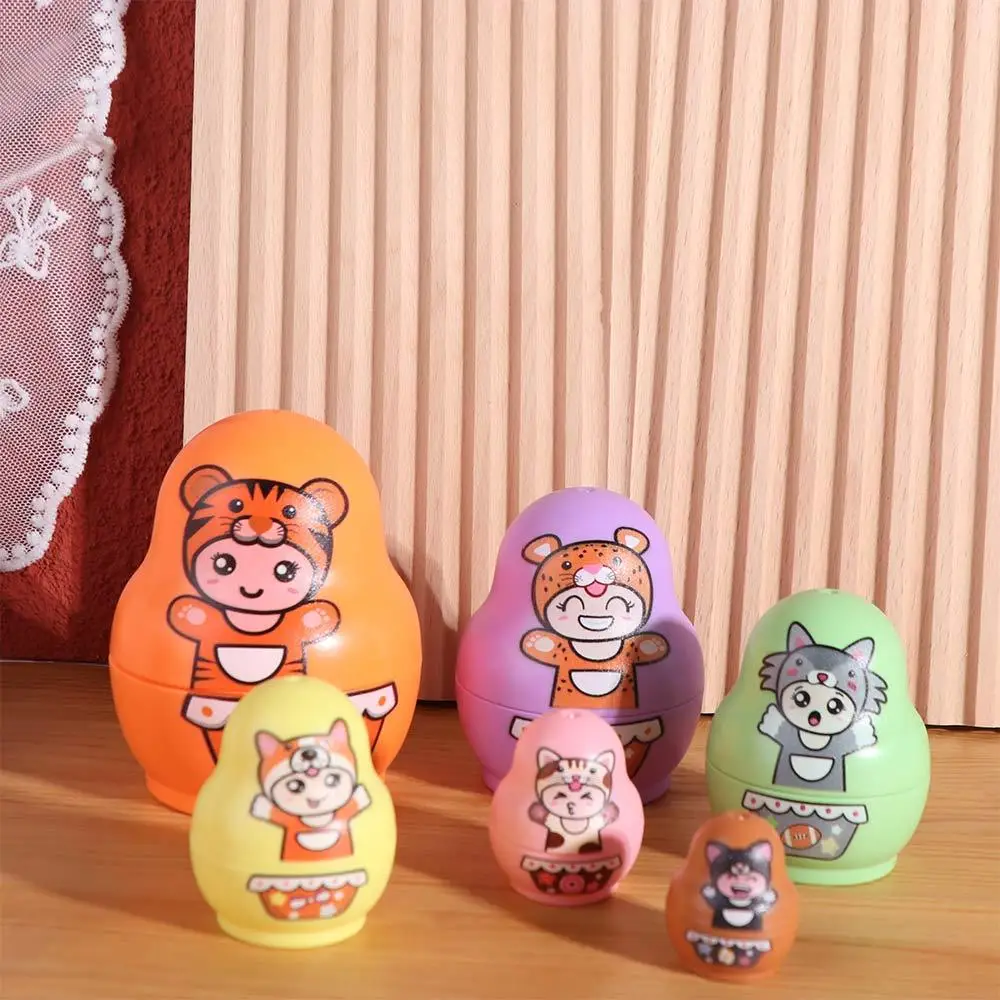 Ornament 6 Layer Russian Nesting Hand Paint Figurines Matryoshka Decorations 8 Layer Handmade Stacking Home Bedroom